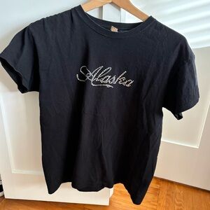 Vintage bejeweled cotton tee Alaska